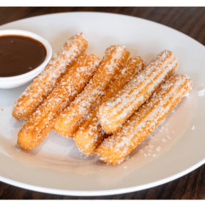 Churros with chocolate sauce